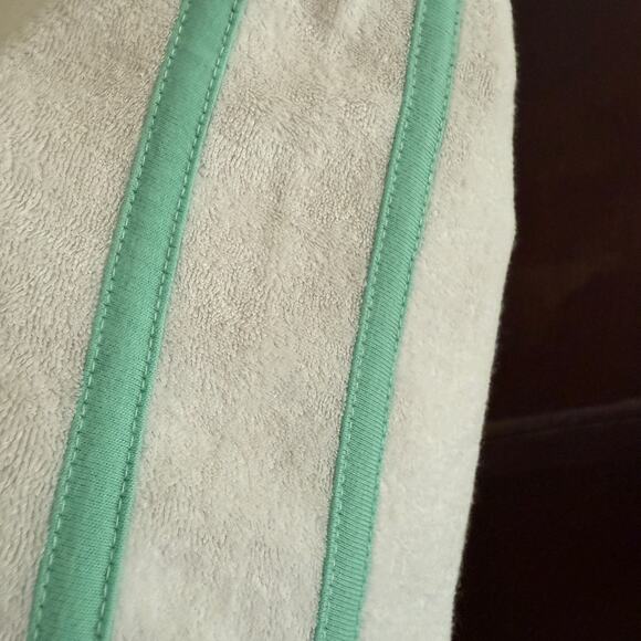 L*SPACE | White Terry Cloth Crew Neck Crop Top with wide sleeves | Small - Picture 3 of 5